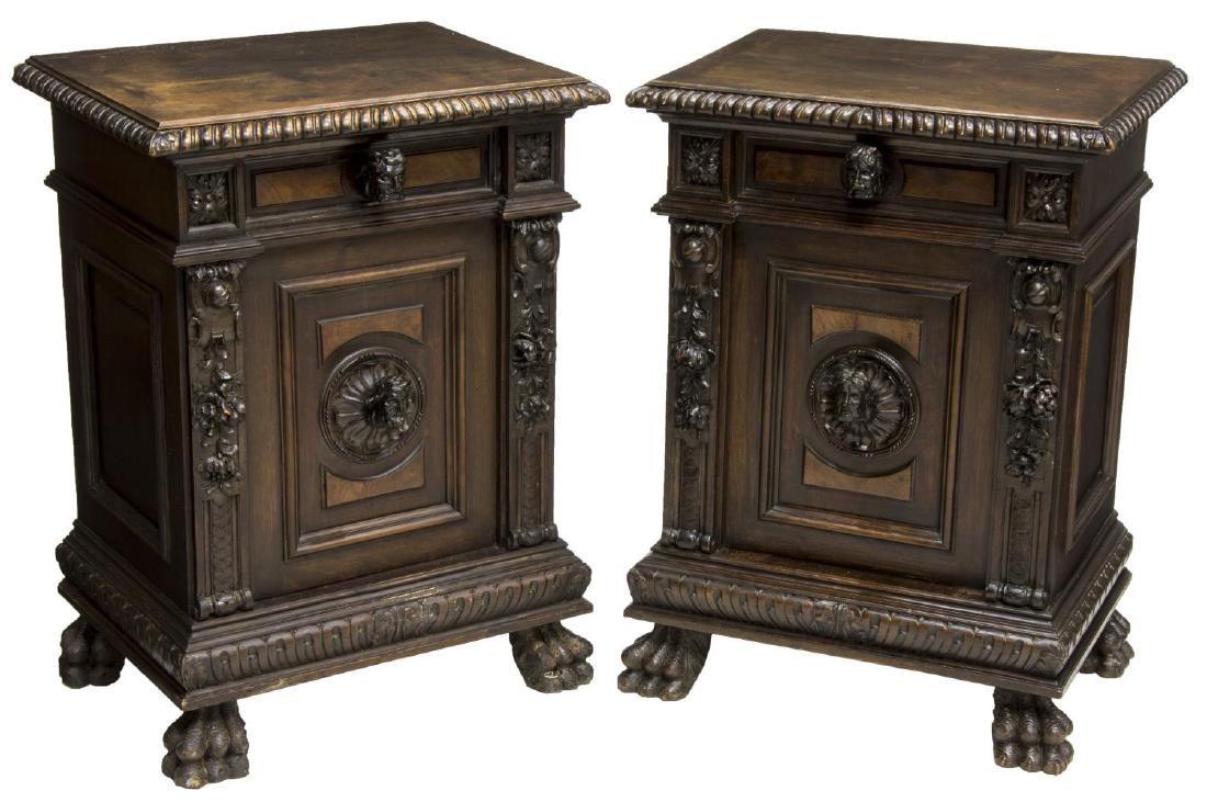 (2) ITALIAN RENAISSANCE REVIVAL CARVED CABINETS (1 of 3)