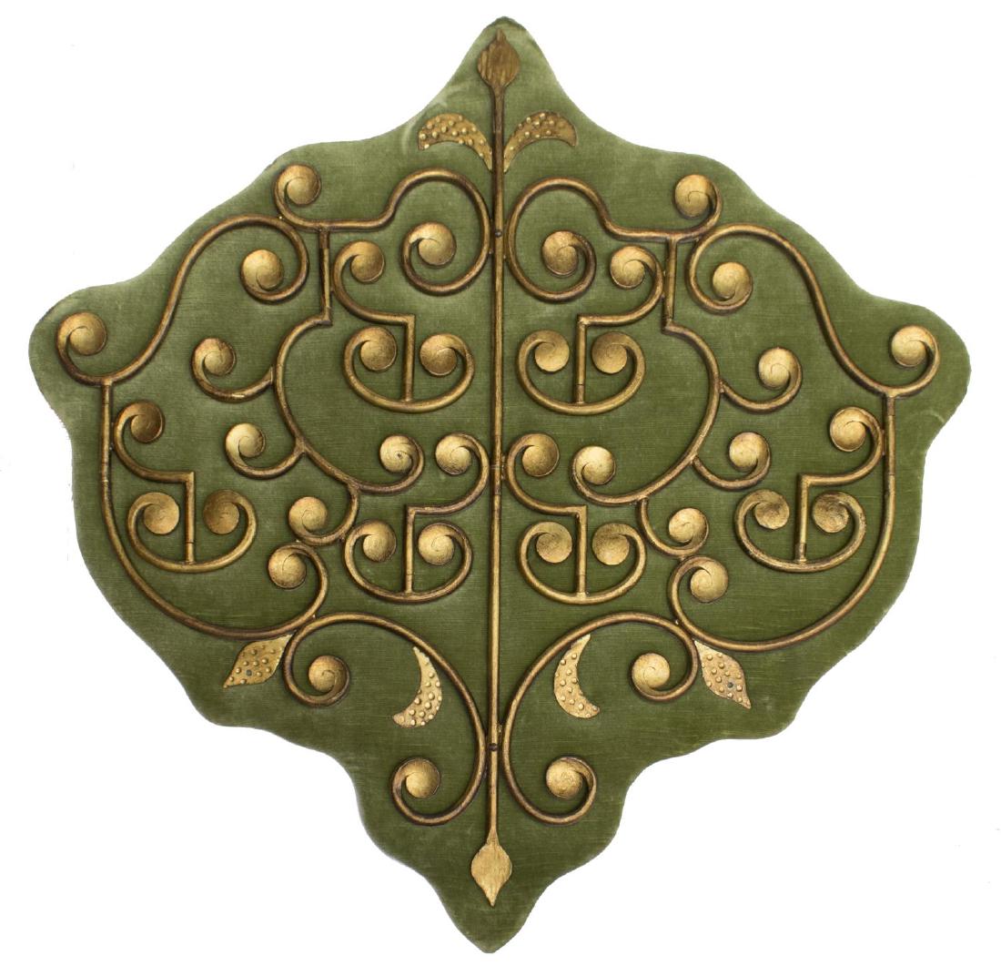 ITALIAN GILT IRON WALL-MOUNTED COAT & HAT RACK (1 of 2)