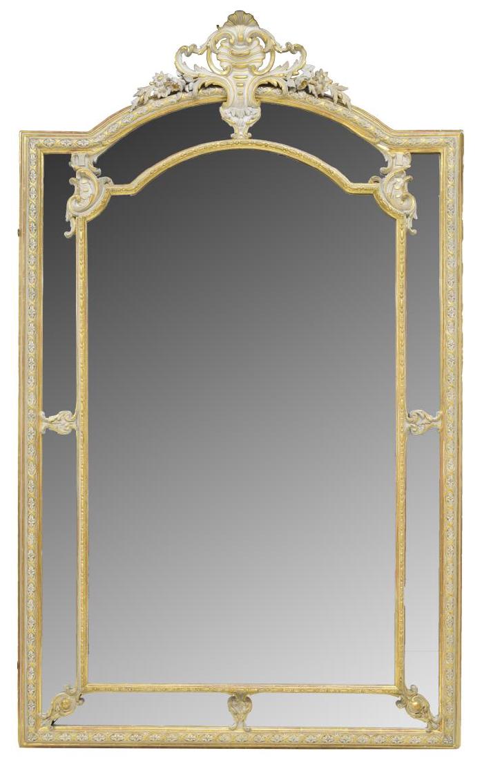 MONUMENTAL LOUIS XV STYLE PARCEL GILT MIRROR (1 of 3)