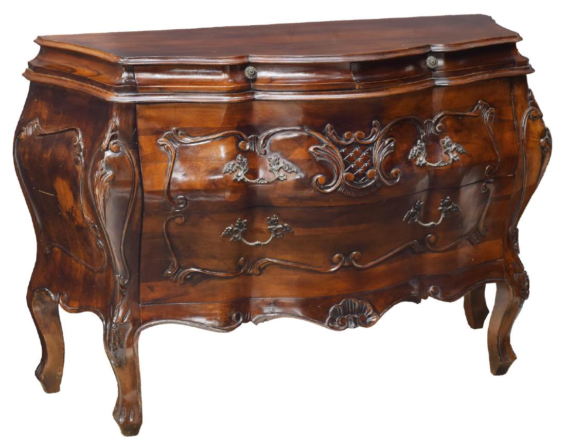 ITALIAN LOUIS XV STYLE BOMBE COMMODE (1 of 3)