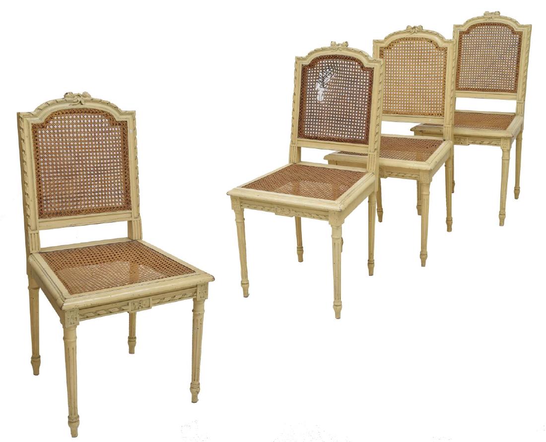 (4) FRENCH LOUIS XVI STYLE CANED SIDE CHAIRS (1 of 2)