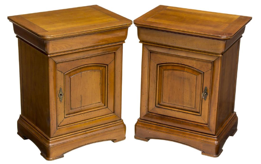 (2) CHARLES X STYLE OAK SIDE CABINETS (1 of 2)