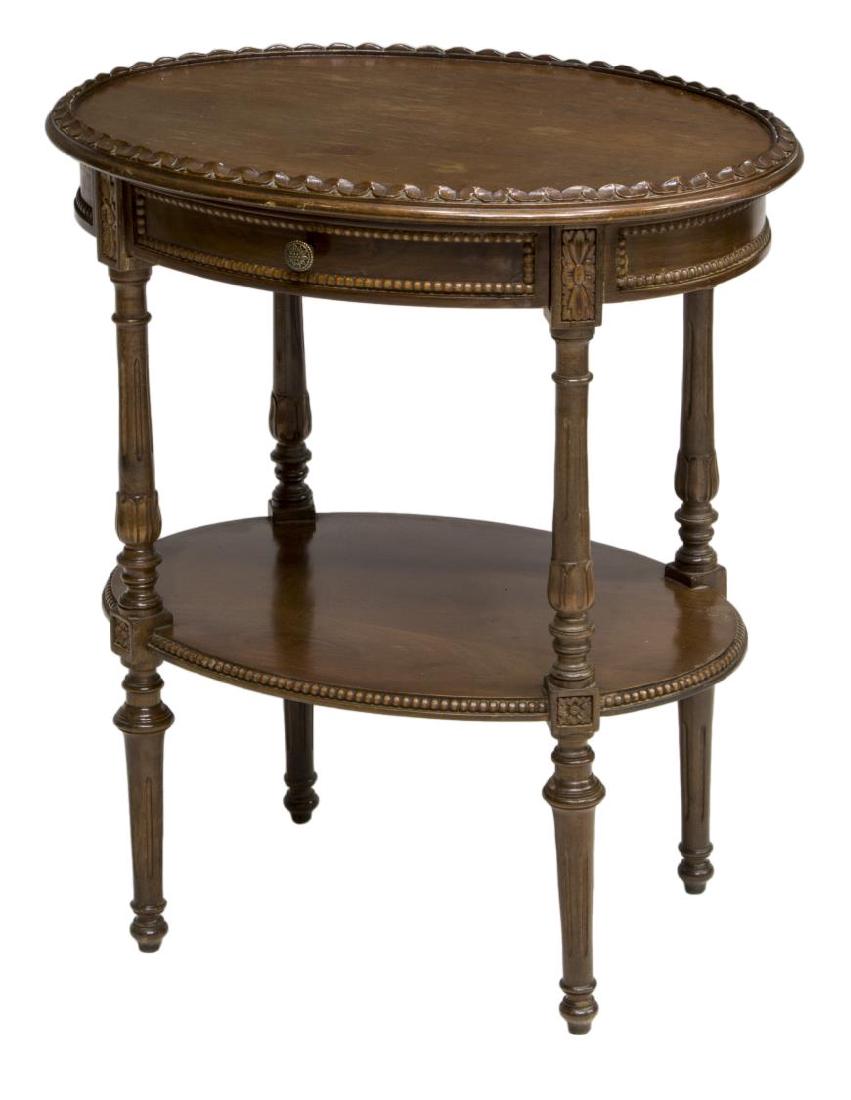 CONTINENTAL LOUIS XVI STYLE WALNUT SIDE TABLE (1 of 2)