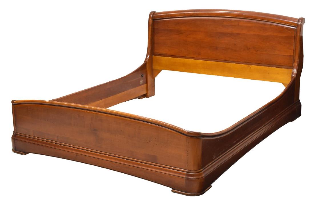 FRENCH CHARLES X STYLE WALNUT FINISH BED (1 of 2)