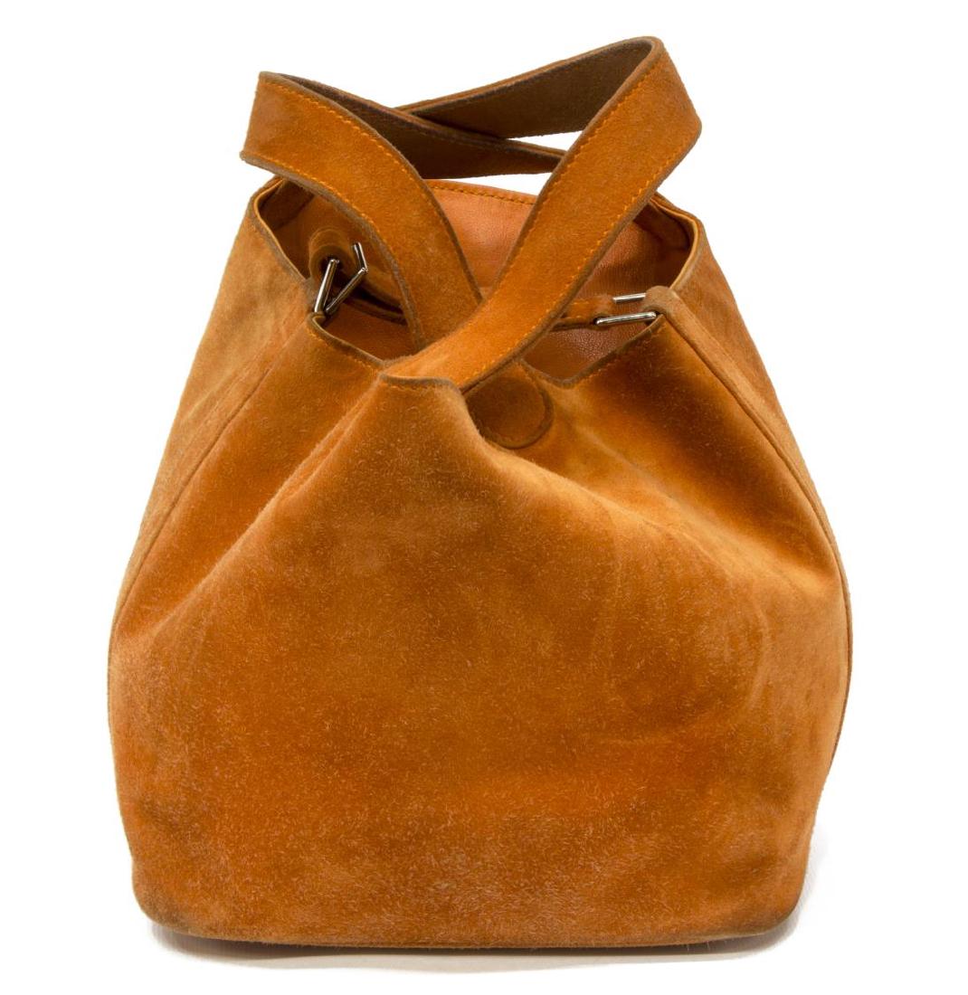 HERMES PICOTIN PM ORANGE GRIZZLY SUEDE BUCKET BAG (1 of 5)