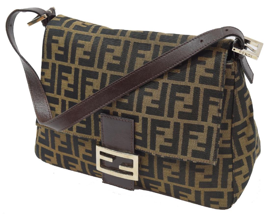 FENDI 'MAMA FOREVER' BROWN & TAN ZUCCA CANVAS BAG (1 of 4)