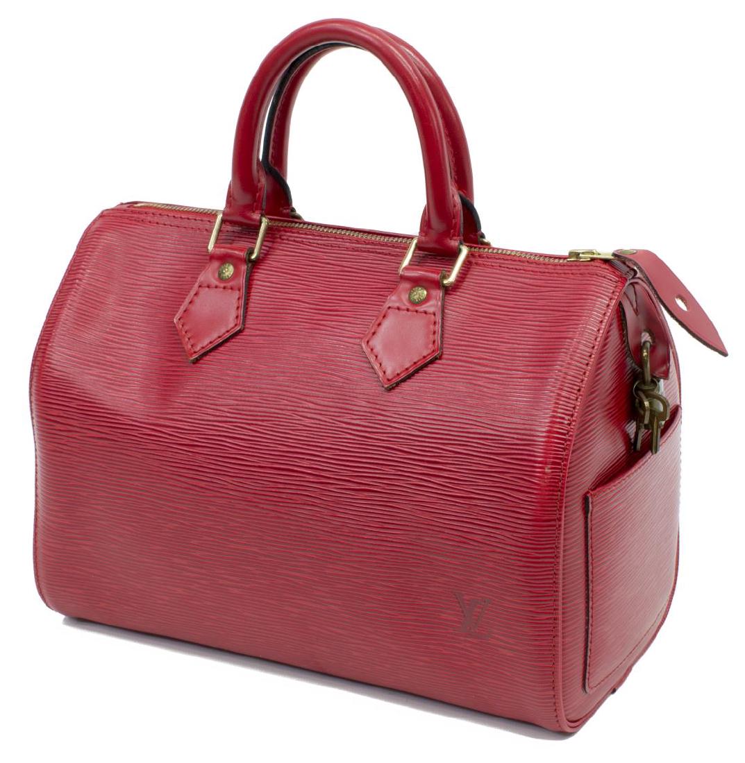 LOUIS VUITTON 'SPEEDY 25' RED EPI LEATHER HANDBAG (1 of 4)