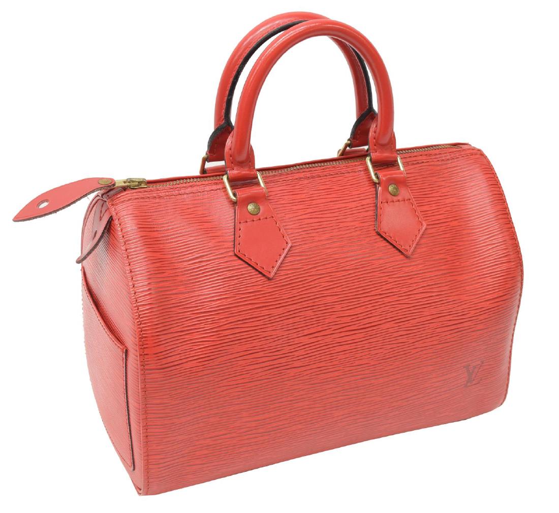 LOUIS VUITTON 'SPEEDY 25' RED EPI LEATHER HANDBAG (1 of 4)