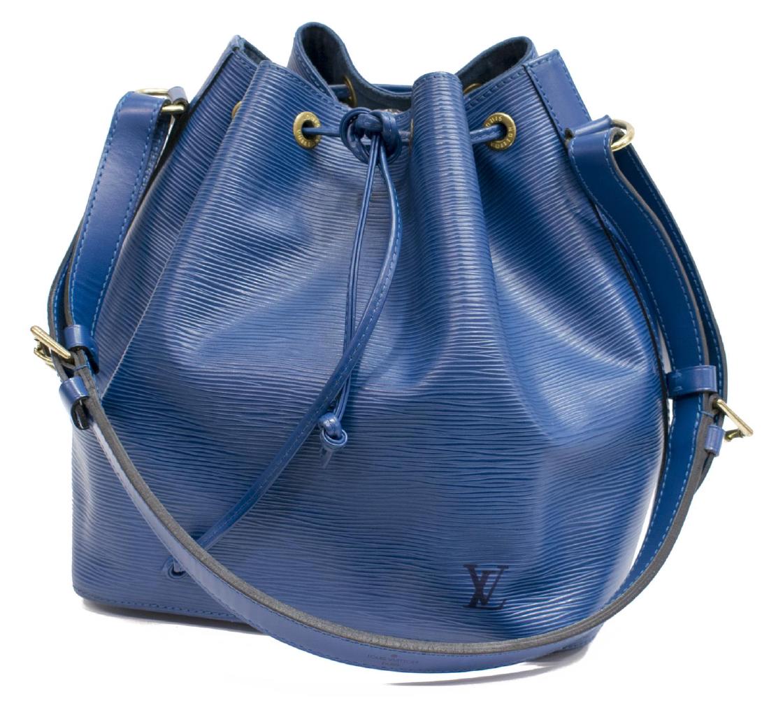 LOUIS VUITTON 'NOE' BLUE EPI LEATHER BUCKET BAG (1 of 4)