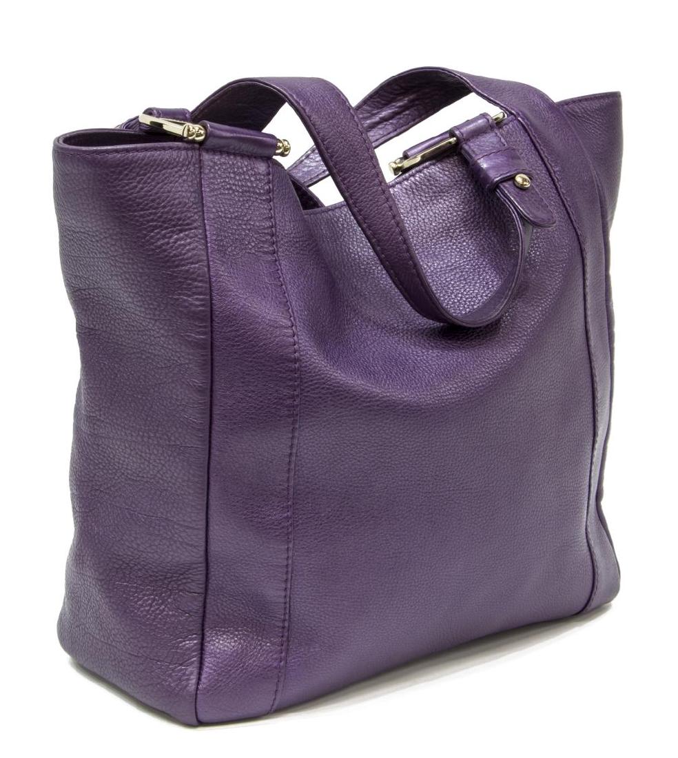 GUCCI 'GREENWICH' PURPLE LEATHER TOTE BAG (1 of 5)