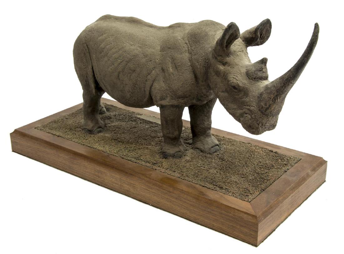 LOUIS PAUL JONAS STUDIOS WHITE RHINOCEROS: Louis Paul Jonas (United States, 1894-1971) Studios, White Rhinoceros, signed and numbered 4/89, approx 9.5"h, 16.75"w, 7.75"d, 7.5lbs **Provenance: From the estate of James Dolan Jr. (1937-2017), Dir