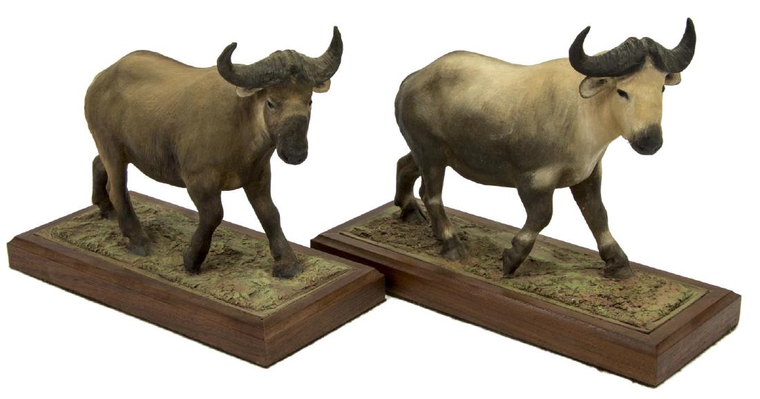 (2) LOUIS PAUL JONAS STUDIOS WILDLIFE SCULPTURES: (lot of 2) Louis Paul Jonas (United States, 1894-1971) Studios wildlife sculptures, including; (1) Mishmi Takin, signed and numbered 5/90, approx 7"h, 8.75"w, 4"d, (1) Sichuan Takin, signed and number