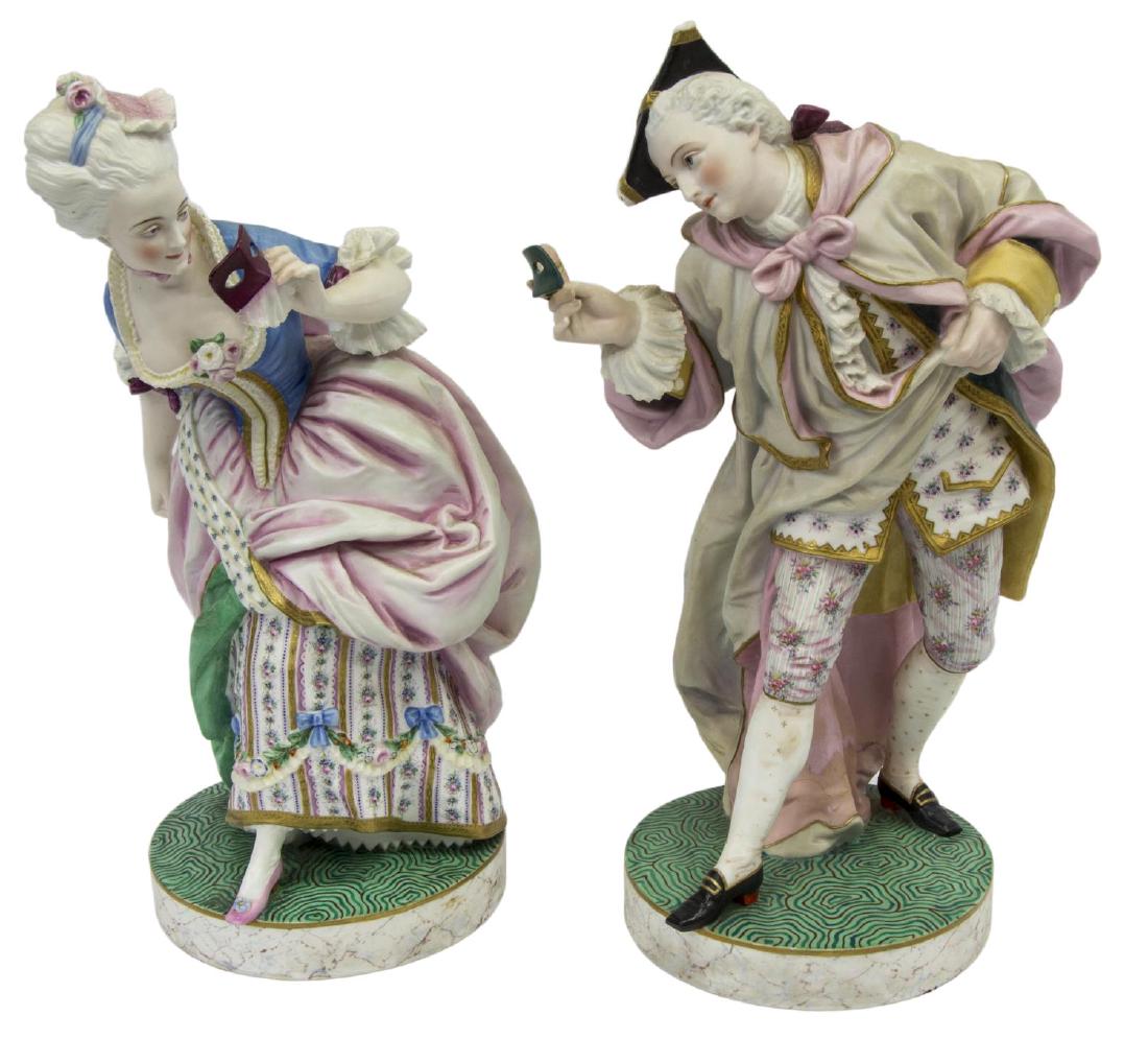 2) FRENCH VION ET BAURY BISCUIT MASQUERADE FIGURES (1 of 7)