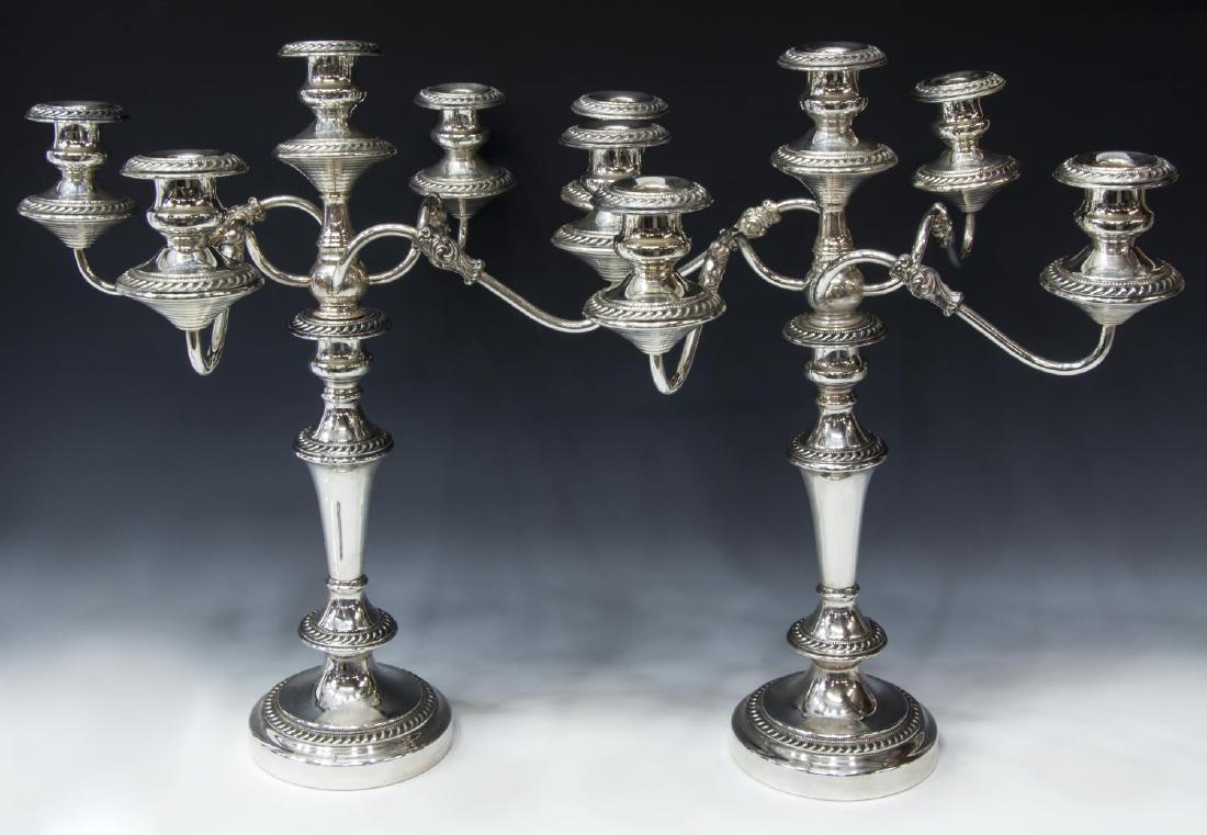 (2) AMERICAN SILVER PLATE FIVE-LIGHT CANDELABRA (1 of 4)