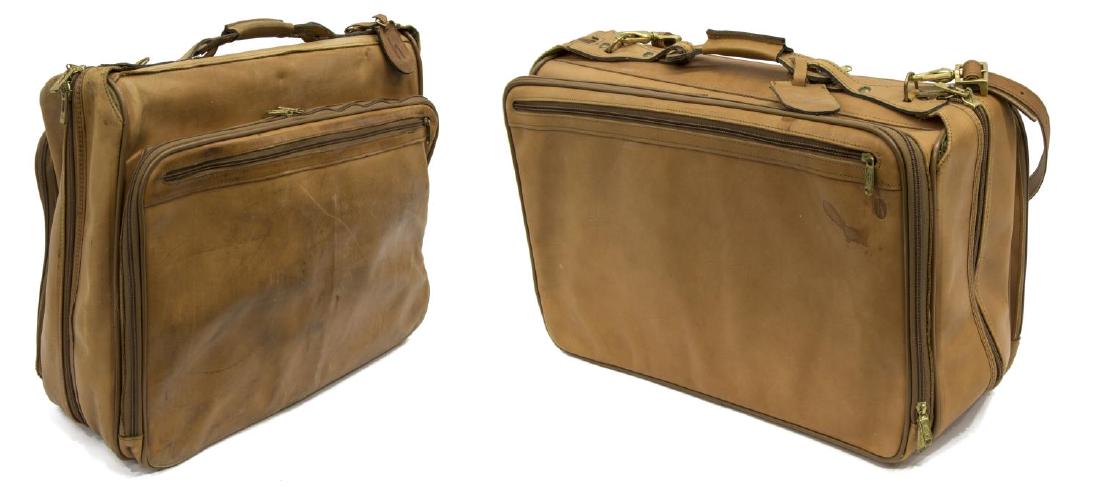 (2) VINTAGE HARTMANN TAN LEATHER SUITCASES (1 of 6)