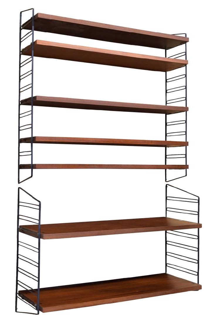 (2) ITALIAN MID-CENTURY MODERN TEAK WOOD BOOKCASE (1 of 2)