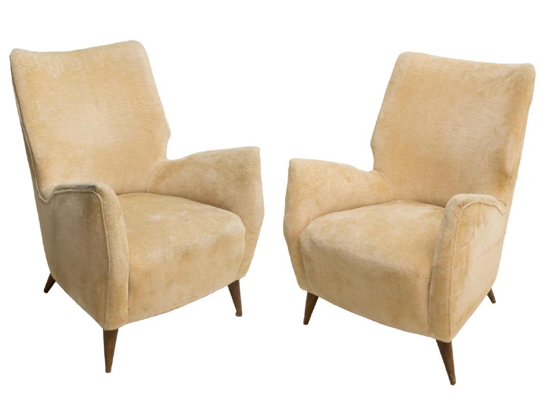 (2) ITALIAN MID-CENTURY ZONCADA (ATTR.) ARMCHAIRS (1 of 2)