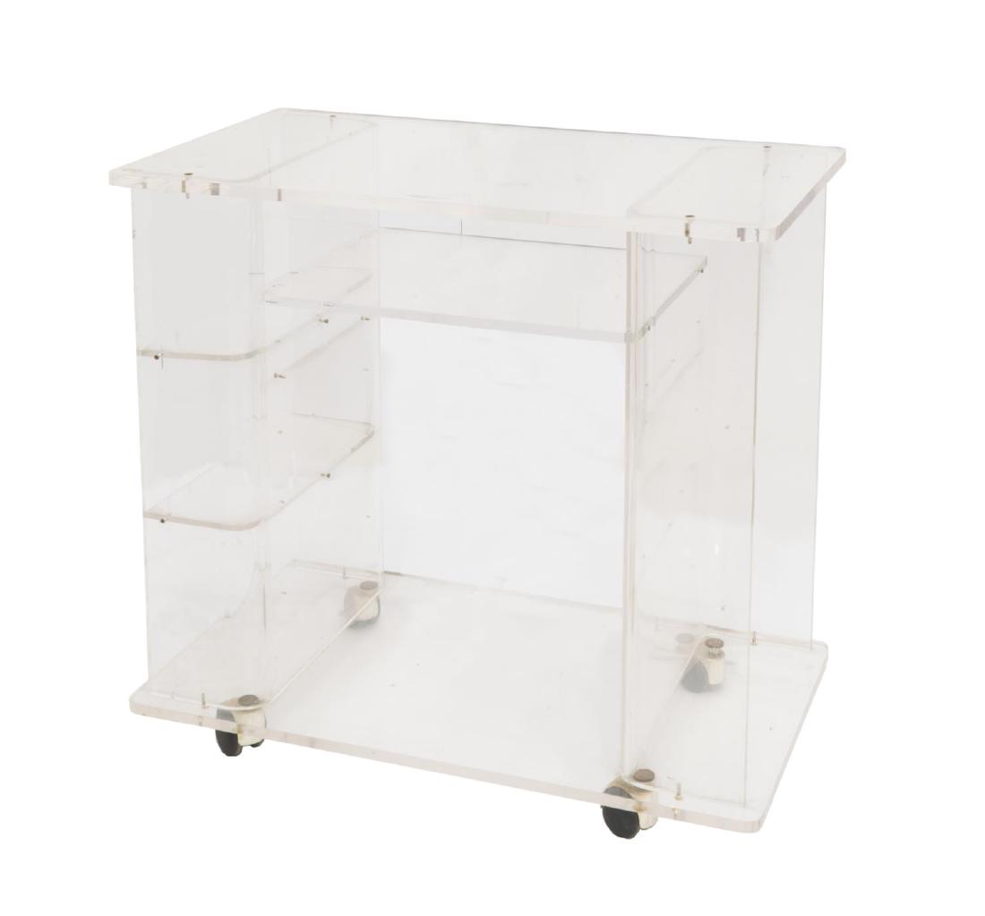 ITALIAN MID-CENTURY MODERN LUCITE BAR CART (1 of 2)