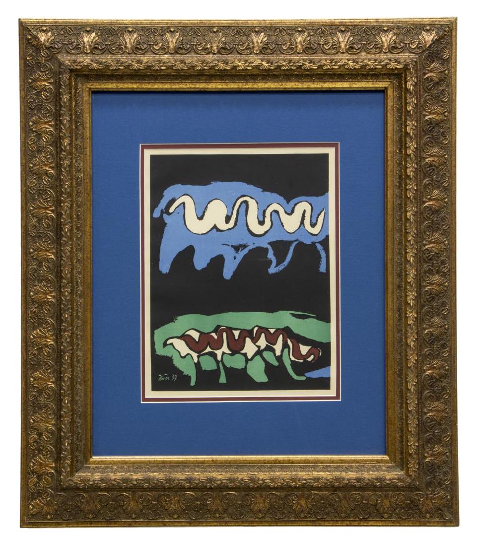 FRANCISCO BORES (1898-1972) FRAMED "EARTH" LITHO (1 of 4)