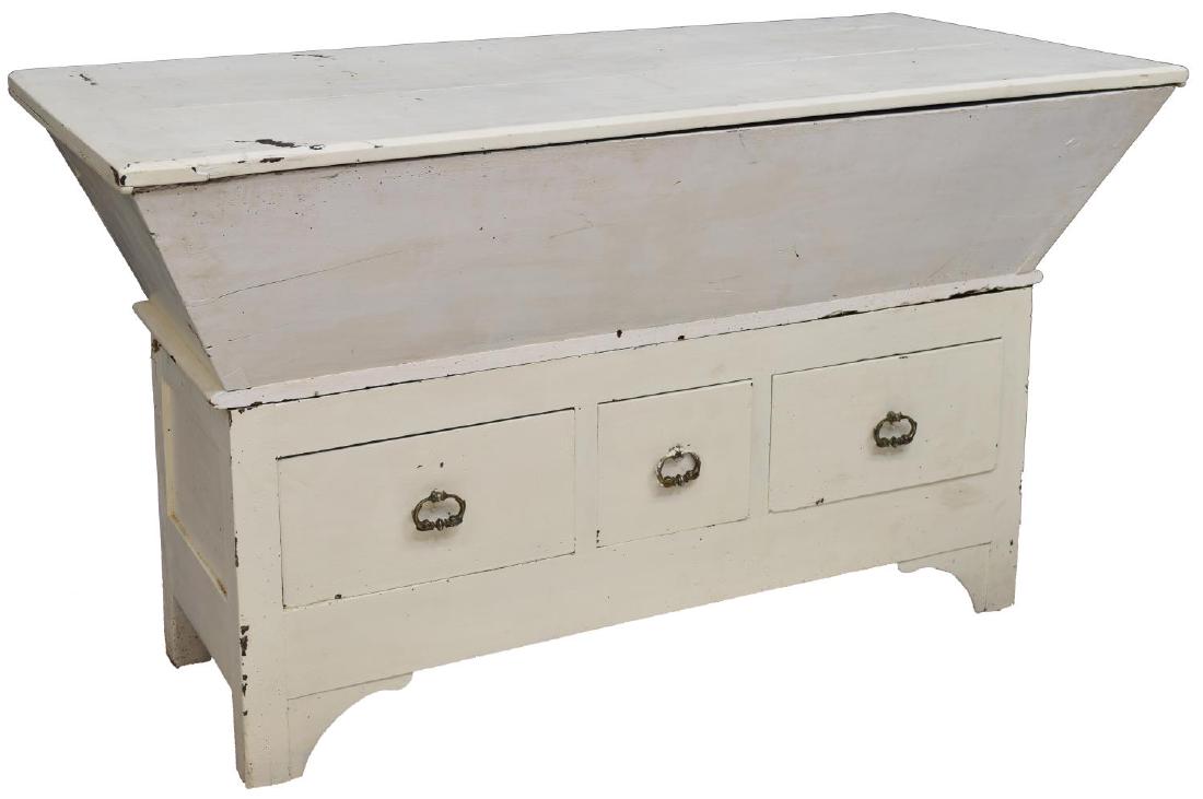 FRENCH RUSTIC PAINTED BREAD CHEST (1 of 3)