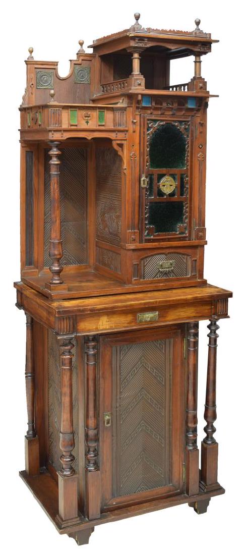 ART NOUVEAU CABINET IN THE MANNER OF CARLO BUGATTI (1 of 3)