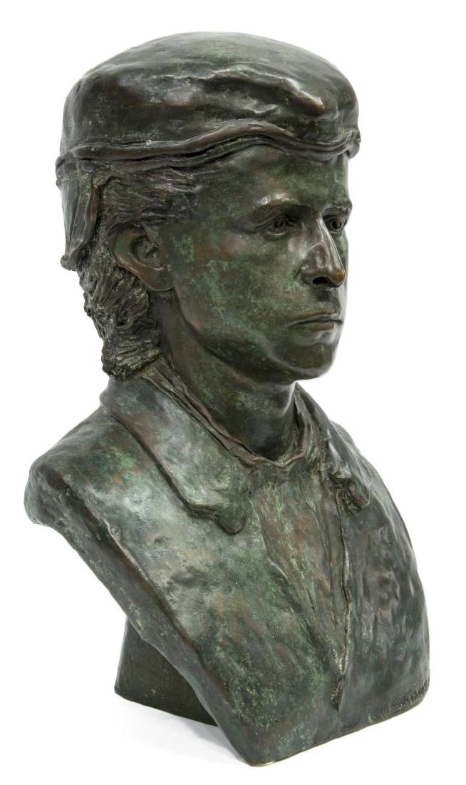 ITALIAN PATINATED BRONZE BUST, SIGNED GIOVANNELLI (1 of 4)