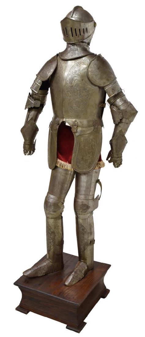 FRENCH CHILD'S SUIT OF ARMOR ON WOODEN STAND (1 of 3)