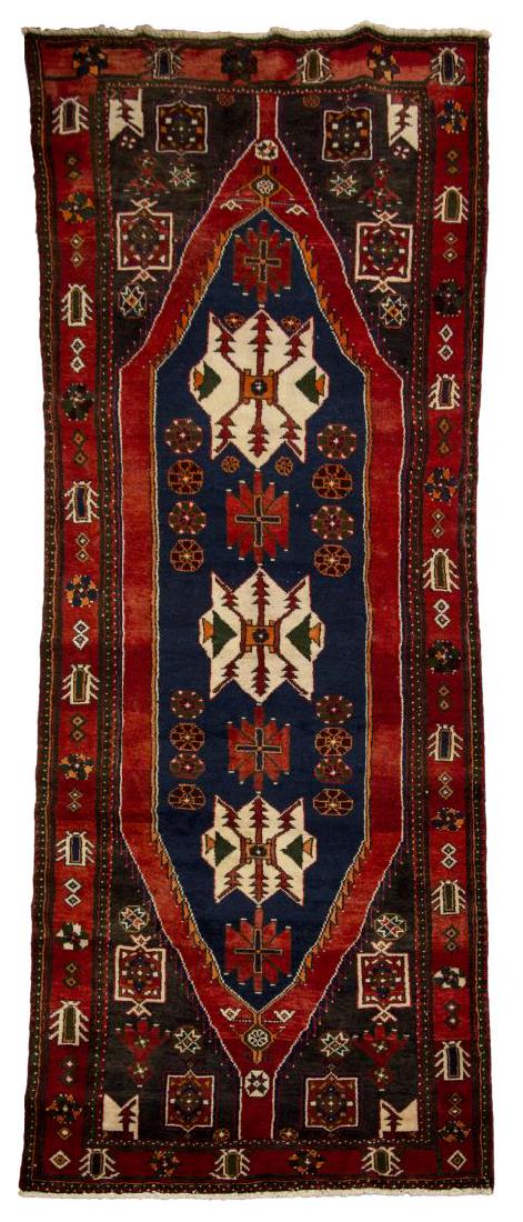 HAND-TIED PERSIAN TABRIZ WOOL RUNNER, 10'5" x3'10" (1 of 3)