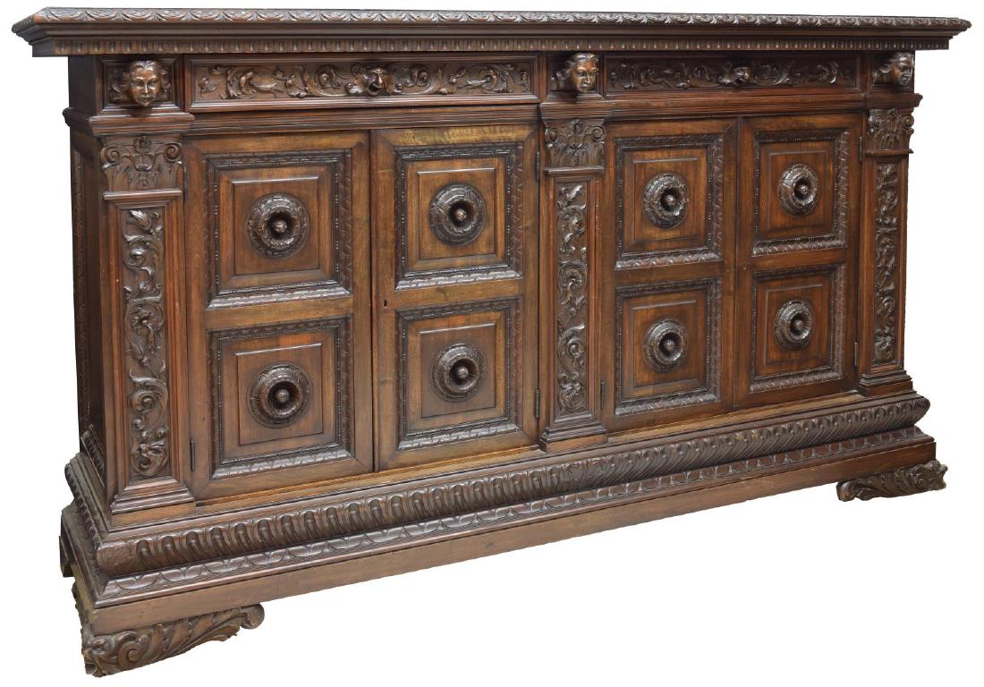 ITALIAN RENAISSANCE REVIVAL HIGHLY CARVED BUFFET (1 of 2)