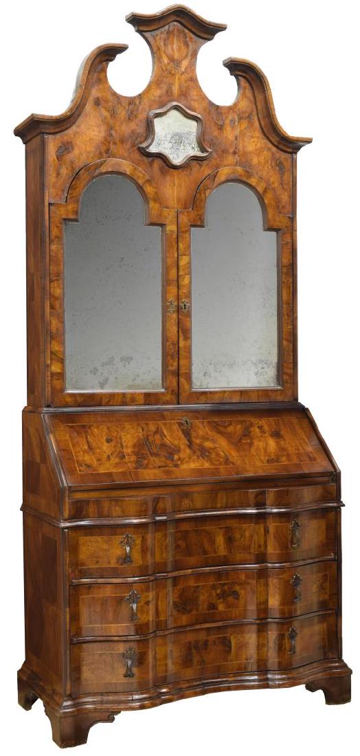 ITALIAN VENETIAN BURL WOOD SECRETARY BOOKCASE (1 of 5)