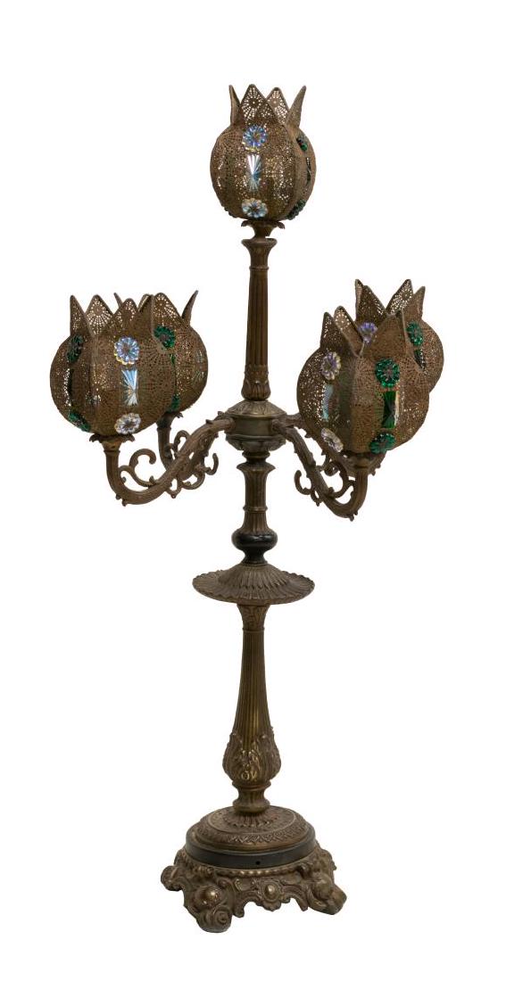 AMERICAN AESTHETIC MOVEMENT 5LT TABLE LAMP (1 of 3)