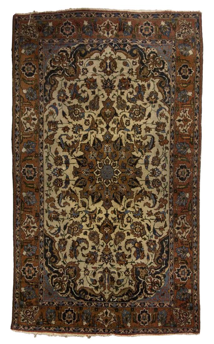 HAND TIED WOOL RUG, 7'3" x 5'1" (1 of 2)