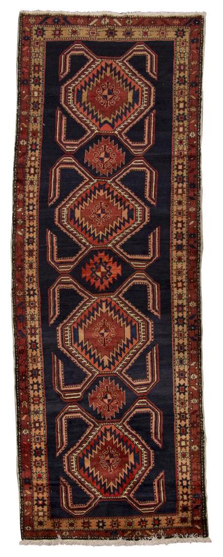 HAND-TIED PERSIAN SERAPI WOOL RUG, 11'5" x 3'10" (1 of 2)