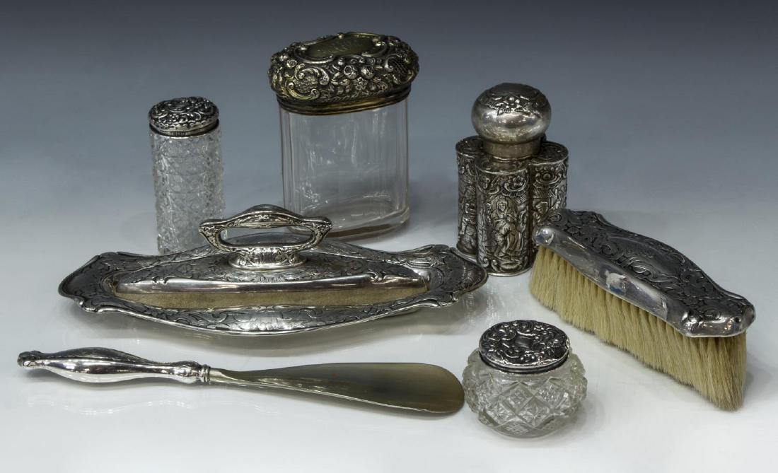 (7) GROUP OF STERLING SILVER DRESSING TABLE ITEMS (1 of 3)