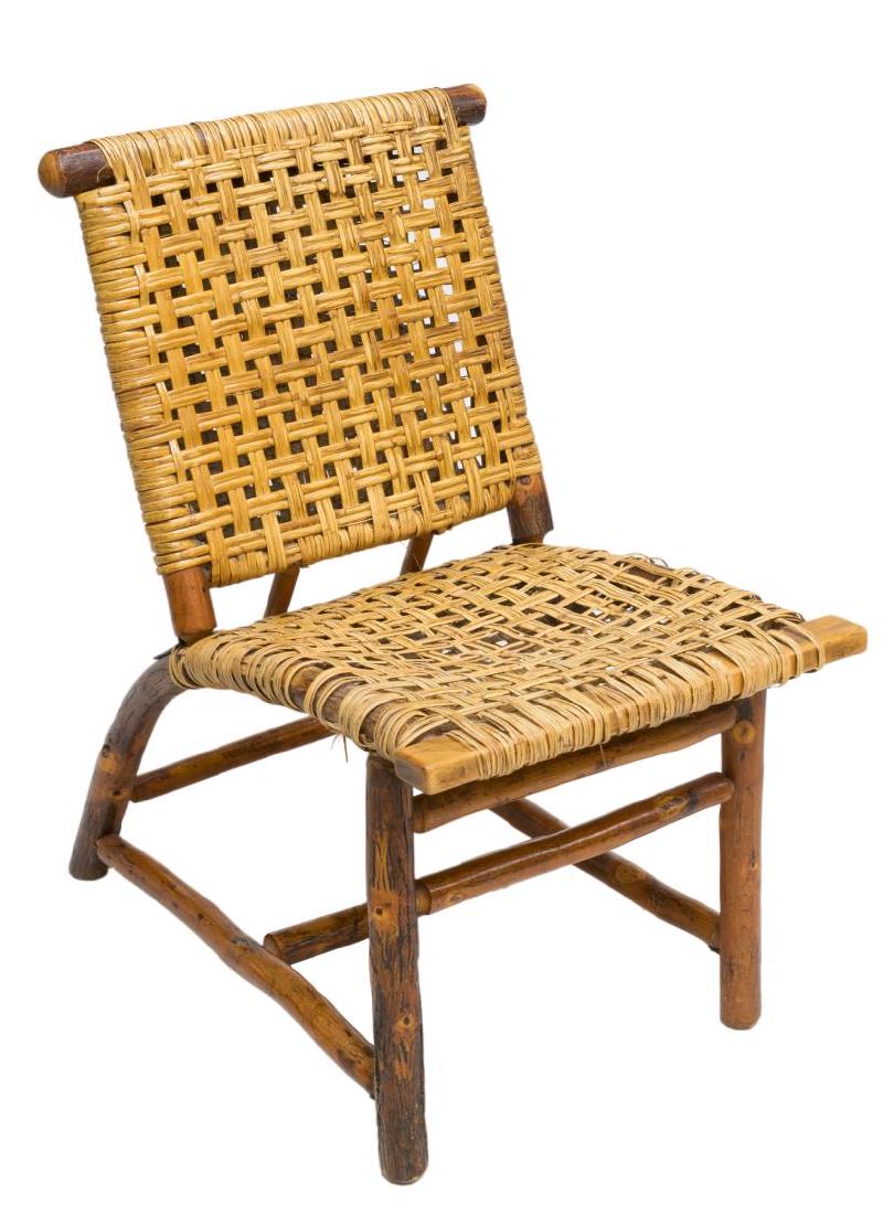 PRIMITIVE RUSH SEAT BENTWOOD CHAIR (1 of 3)