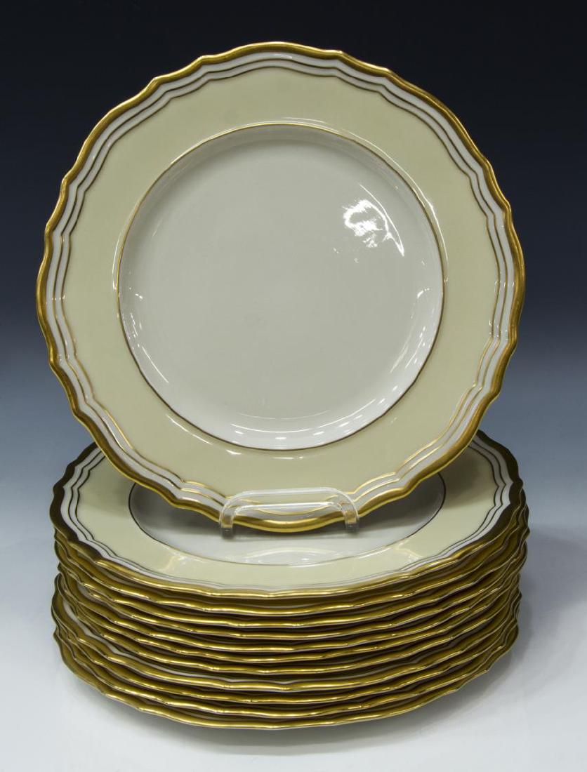 (12) LENOX 'CHESTERFIELD' GILT DINNER PLATES (1 of 2)