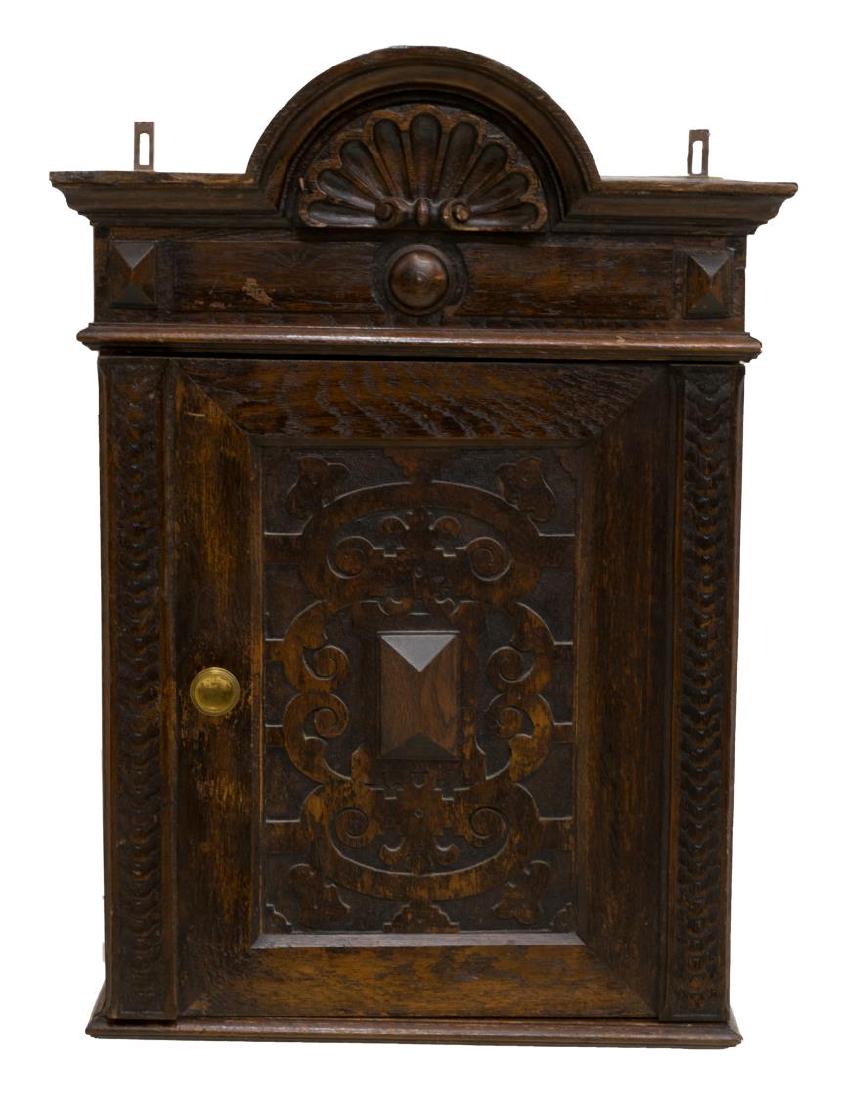 ITALIAN OAK HANGING WALL CABINET (1 of 2)