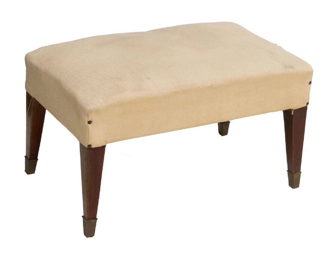 ITALIAN MID-CENTURY MODERN UPHOLSTERED FOOTSTOOL (1 of 2)
