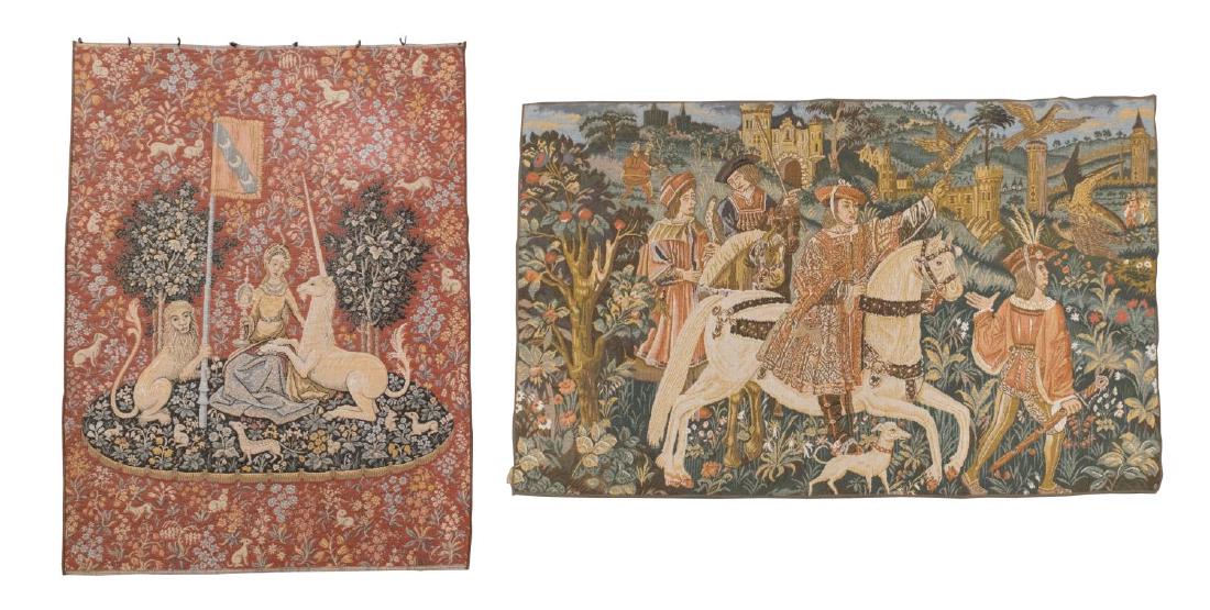 (2) WALL HANGING TAPESTRIES, LADY & THE UNICORN (1 of 2)