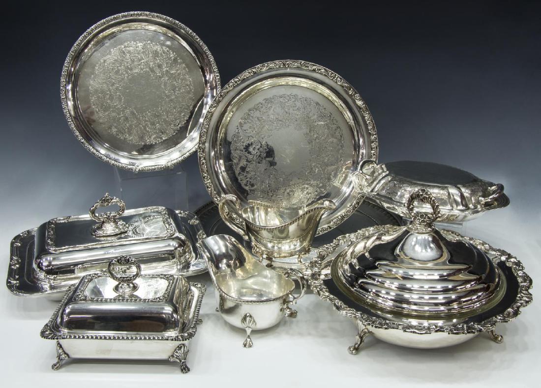 SHEFFIELD & PLATE ENTREE DISHES & GRAVY BOATS (1 of 1)