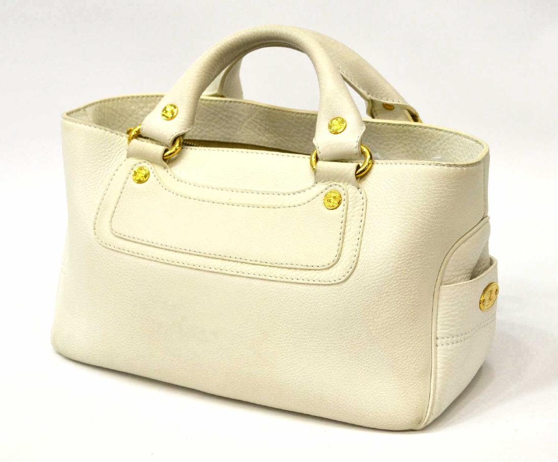 CELINE 'BOOGIE' WHITE GRAINED LEATHER HANDBAG (1 of 4)
