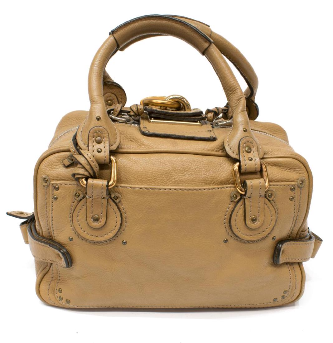 CHLOE 'PADDINGTON' BEIGE GRAINED LEATHER HANDBAG (1 of 6)