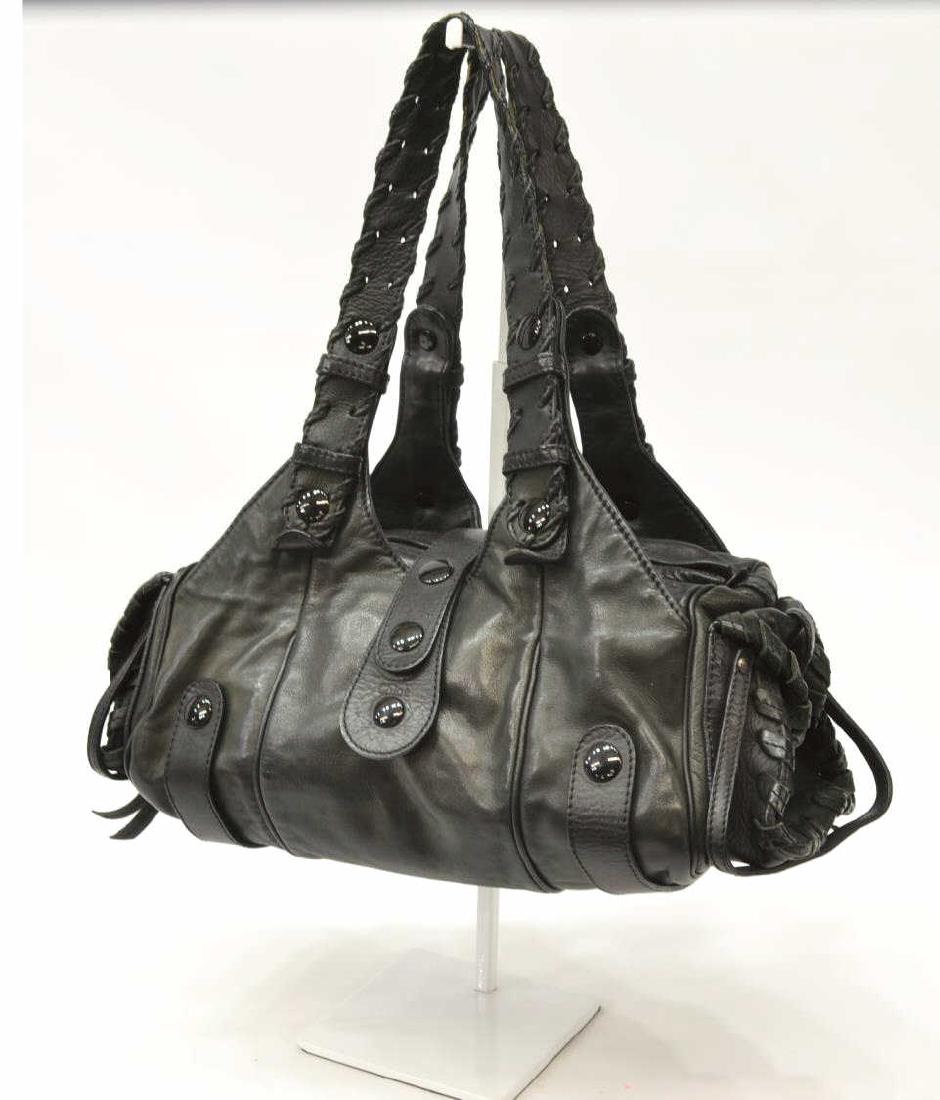 CHLOE 'SILVERADO' BLACK LEATHER TOTE BAG (1 of 4)
