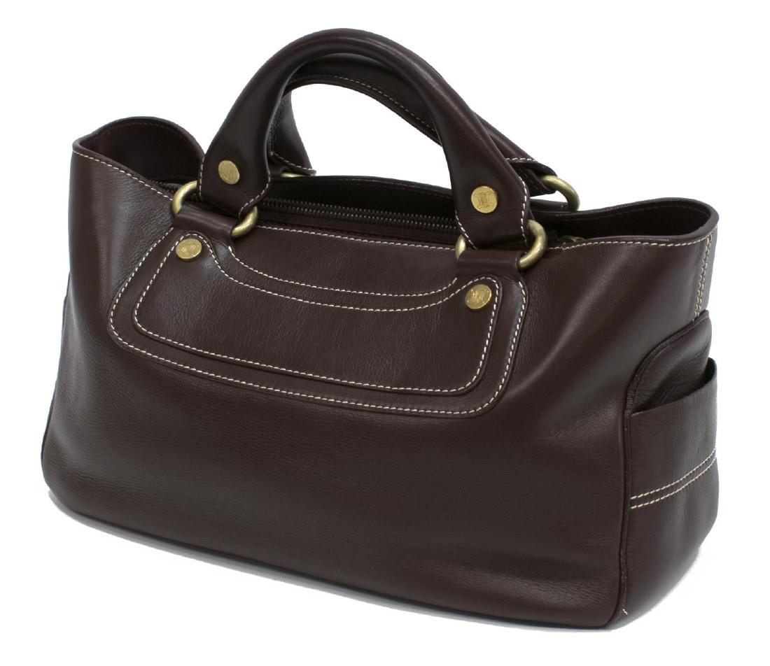 CELINE "BOOGIE" OXBLOOD LEATHER HANDBAG (1 of 6)