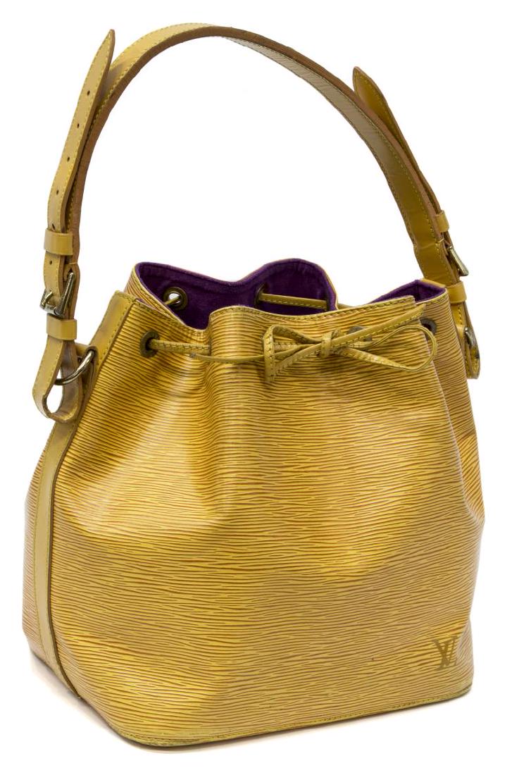 LOUIS VUITTON NOE PM YELLOW EPI LEATHER BUCKET BAG (1 of 6)