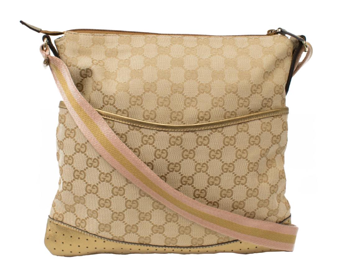 GUCCI GG MONOGRAM CANVAS MESSENGER BAG (1 of 4)