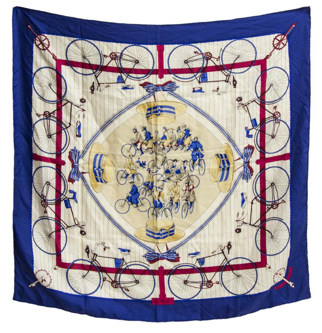 HERMES SILK SCARF, 'LES BECANES' PATTERN (1 of 2)