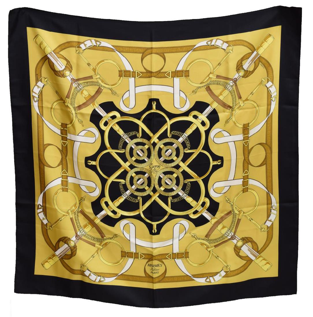 HERMES SILK TWILL SCARF, 'EPERON D'OR' PATTERN (1 of 4)
