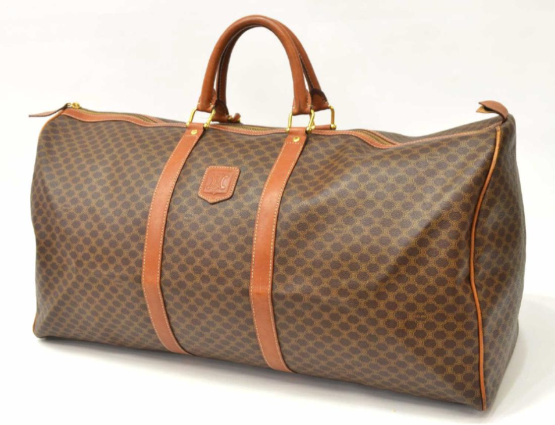 VINTAGE CELINE MACADAM CANVAS BOSTON DUFFLE BAG (1 of 4)