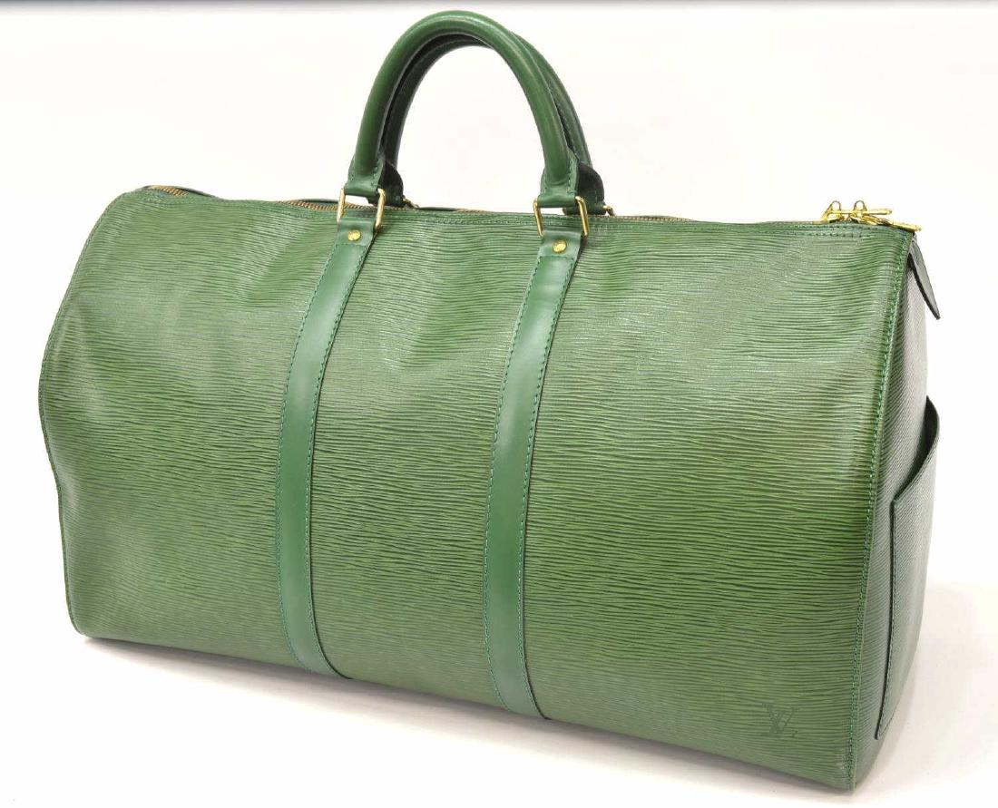 LOUIS VUITTON 'KEEPALL 50' GREEN EPI DUFFLE BAG (1 of 4)